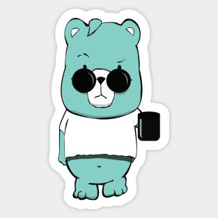 Funny little bear Sticker